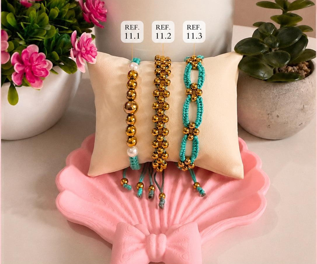 Pulsera Tejida Oro 18K - Modelo 11