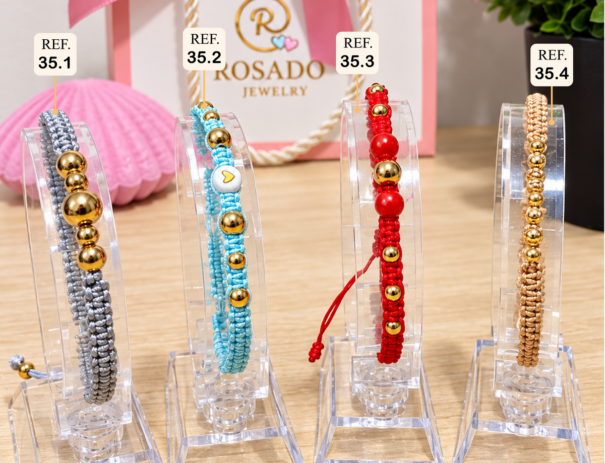 Pulsera Tejida Oro 18K - Modelo 35